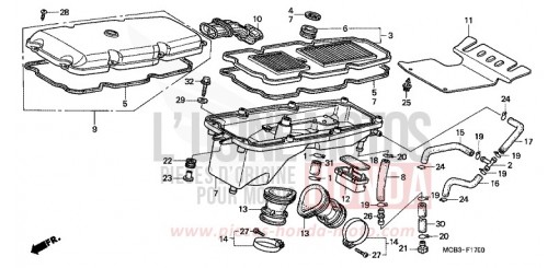 FILTRE A AIR XL650V1 de 2001